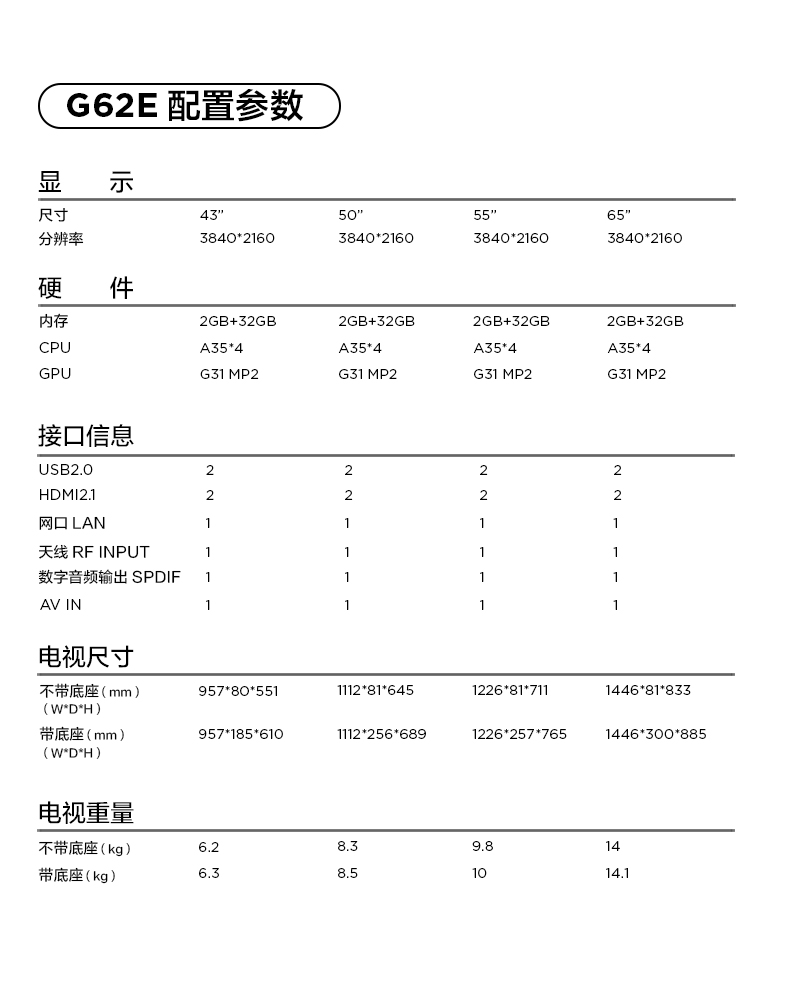 【TCL家用视听设备43G62E 】 TCL 43G62E 43寸智能电视机4K(台)【价格 图片 品牌 报价】-苏宁易购
